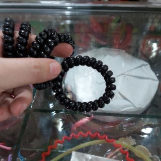 Set  3 dây cột tóc lò xo màu đen chống rối co giãn tốt