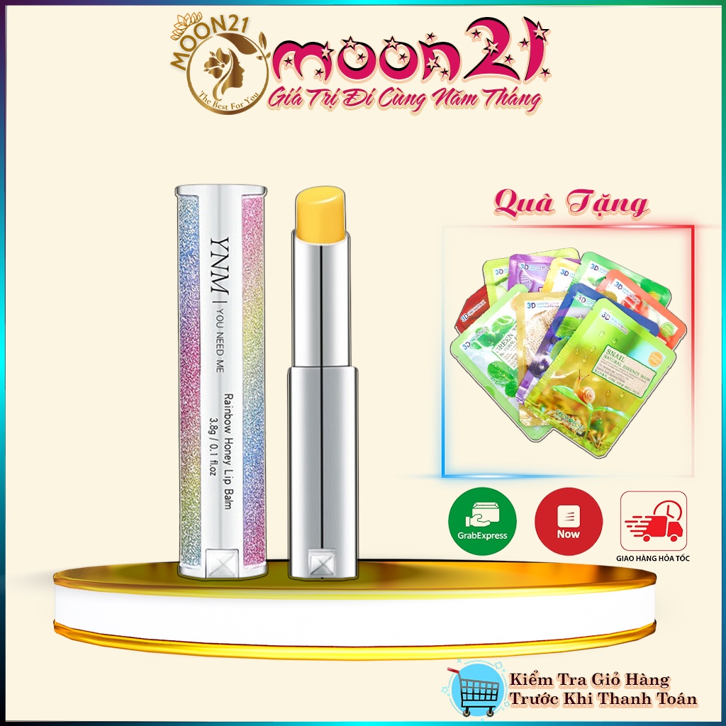Son dưỡng, Son dưỡng môi cầu vồng YNM Rainbow Honey Lip Balm, dưỡng ẩm, mờ thâm