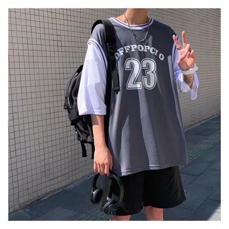 Áo Thun Nam Nữ Unisex Tay Lỡ Số 23, Áo Phông Tay Lỡ Unisex Form Rộng Oversize Kiểu Dáng Thể Thao *