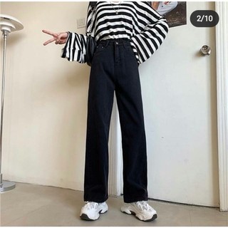 Quần baggy ống rộng đen