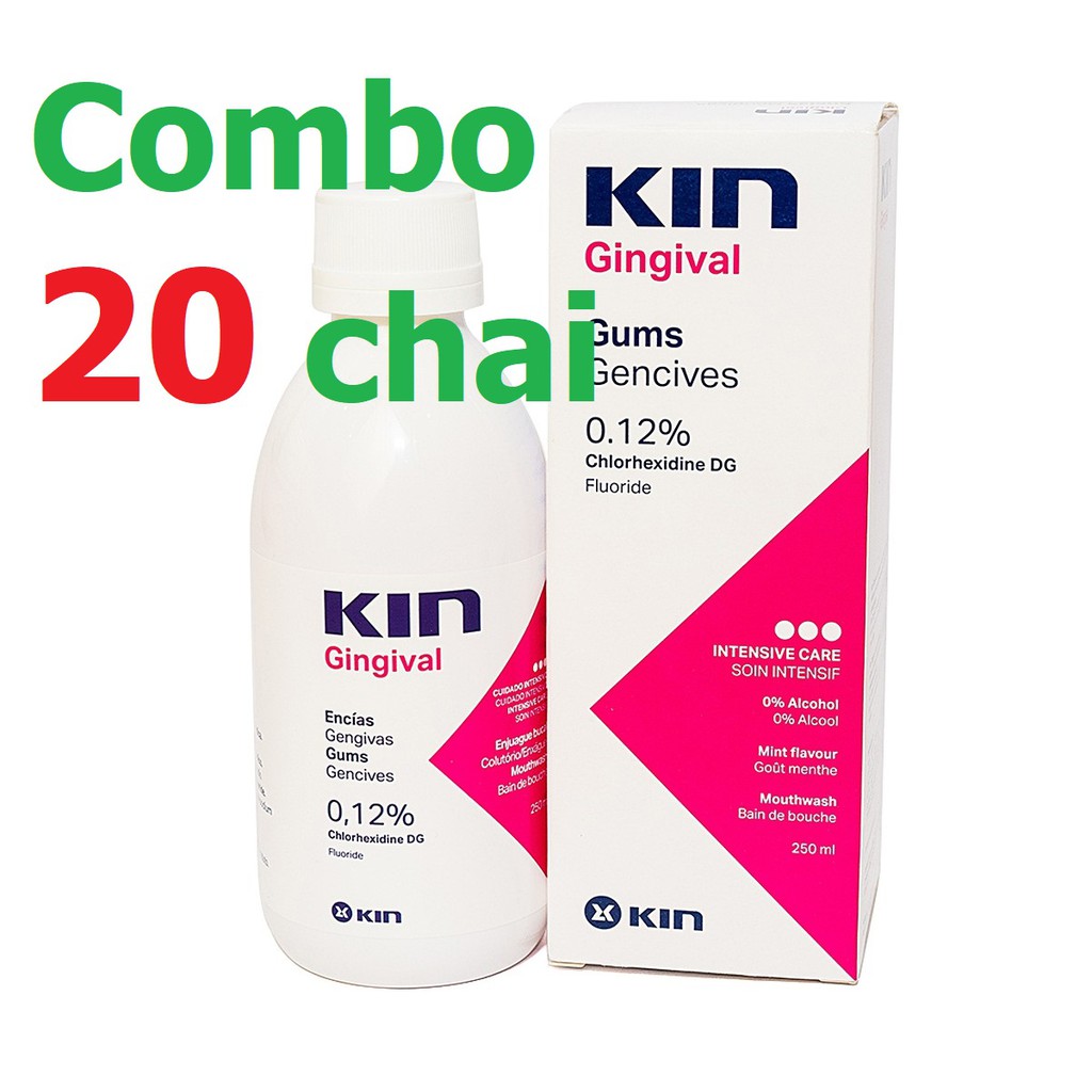 COMBO 20 CHAI NƯỚC SÚC MIỆNG KIN GINGIVAL ĐẶC TRỊ HÔI MIỆNG, VIÊM NƯỚU, NHA CHU.