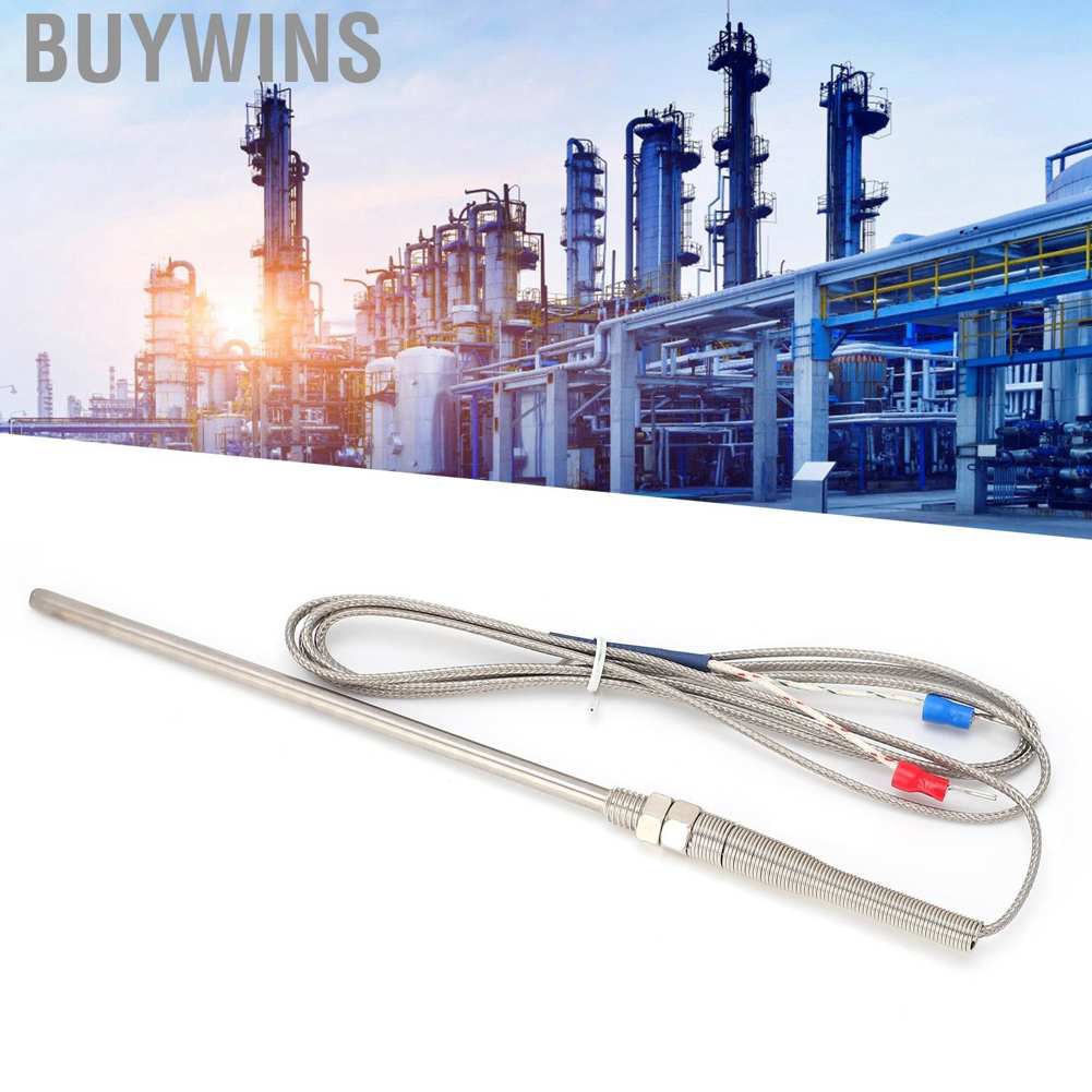 Buywins 5.9in K-Type Probe Thermocouple Precise 0-800°C Temperature Test Stainless Steel M8 Thread