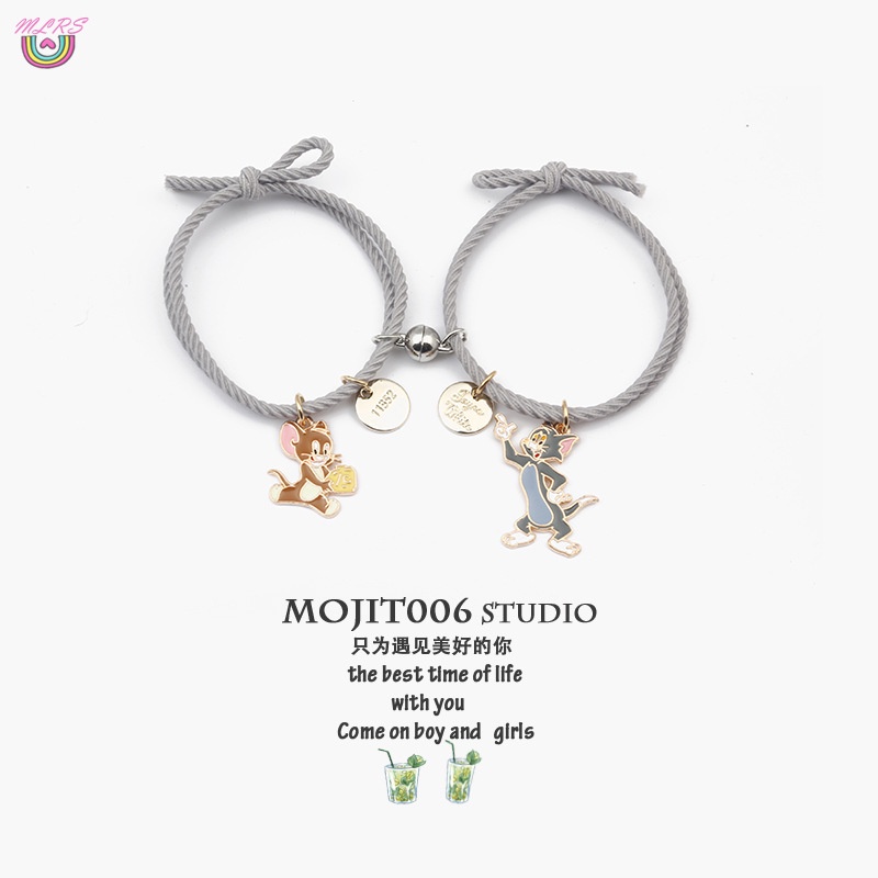 Set 2 vòng tay cao su nam châm hình phi hành gia Cinnamoroll cho nam nữ