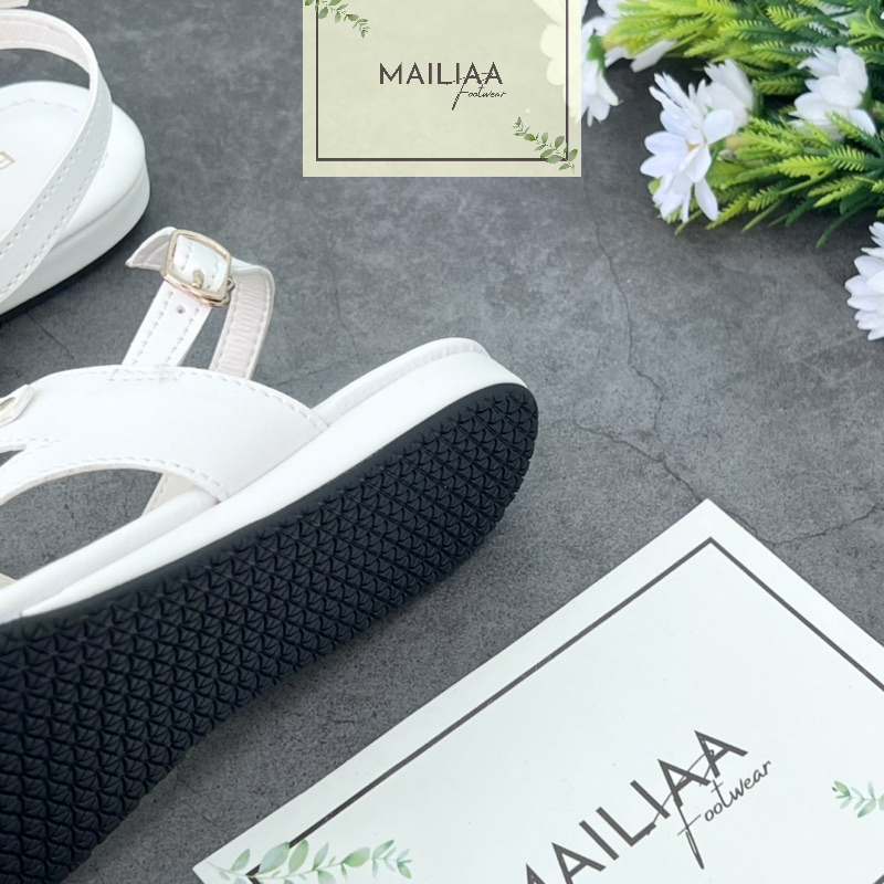 Sandal xỏ ngón nữ, sandal nữ, sandal đi học nữ MAILIAA quai kẹp đế cao su chống trượt MIUMIU đi êm chân