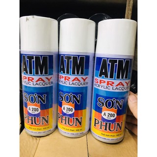 (sỉ) Sơn phun xịt ATM A200 màu trắng