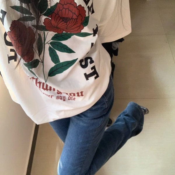 Áo Thun Nữ Ngắn Tay Cổ Tròn Thời Trang Hàn