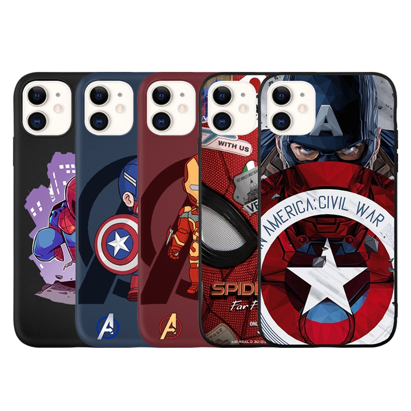 Ốp điện thoại Avengers Captain America Iron Man cho IPhone 11 11 Pro 11ProMax 6 6s 7 8 6Plus 7Plus 8Plus X XS XR XSmax