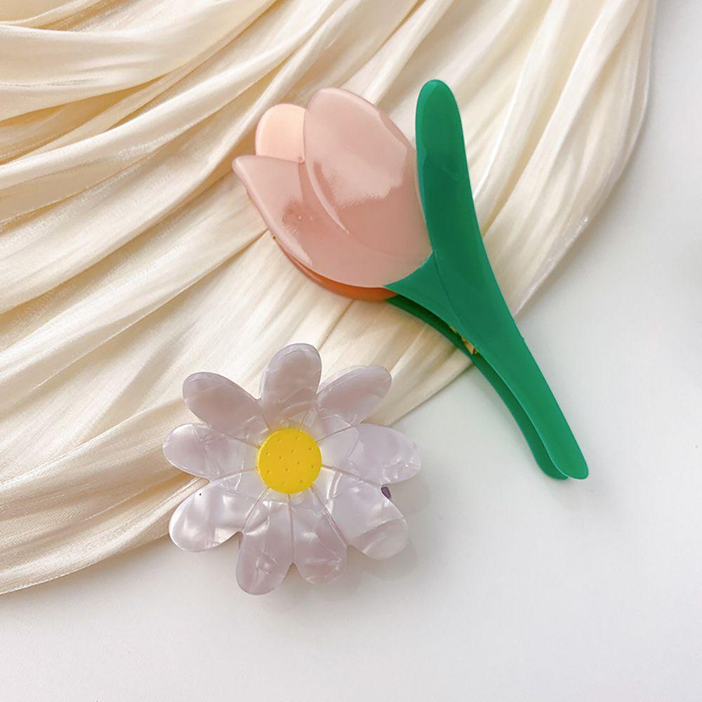 Kẹp Tóc Càng Cua Rửa Mặt Hình Hoa Tulip Thanh Lịch Cho Nữ