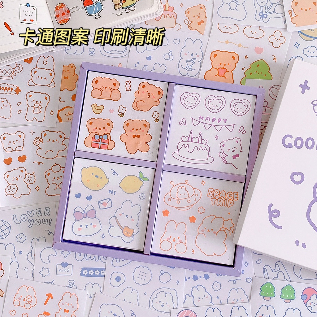 HỘP STICKER GẤU -- 100 TỜ