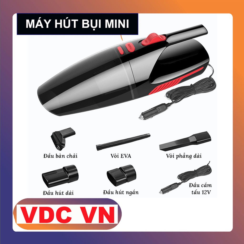 [ Hút Siêu Khỏe ] Máy hút bụi xe hơi - Máy hút bụi cầm tay mini điện áp 12V cho ô tô Bảo Hành 1 Năm 1 Đổi 1