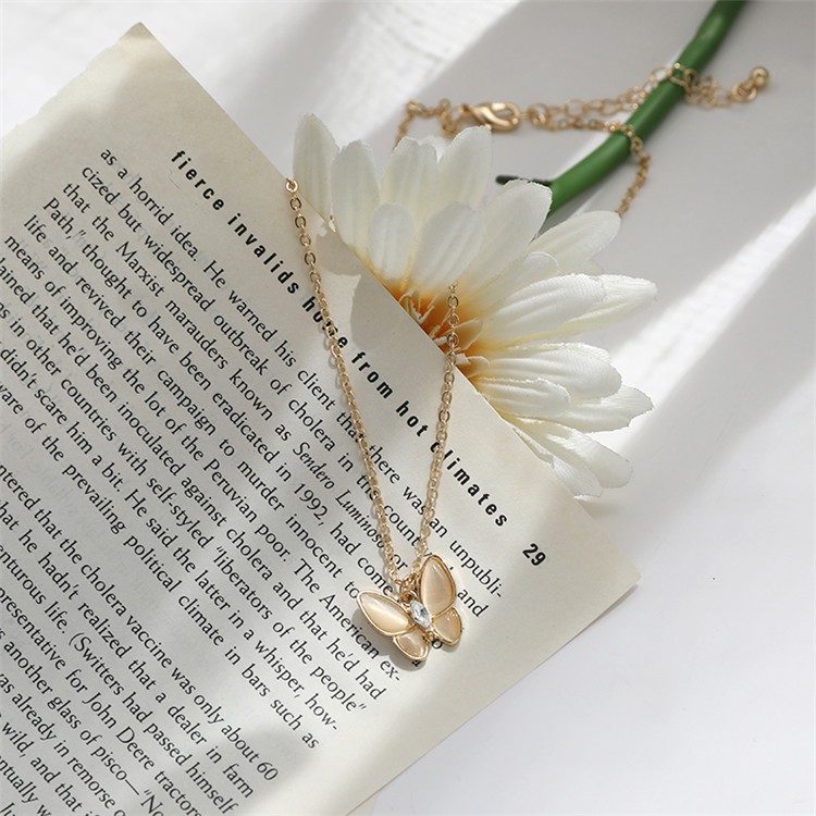 Dây Chuyền Hình Bướm Đính Đá Sang Trọng Cho Nữ