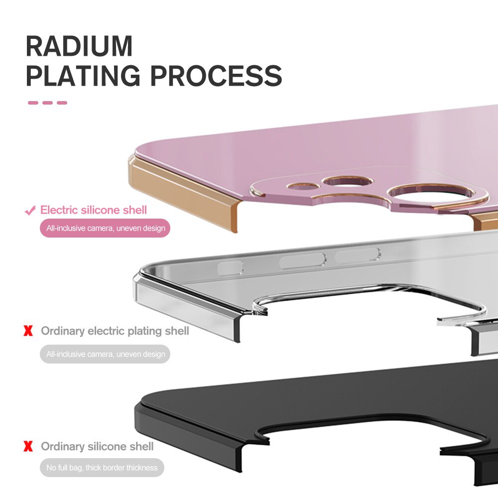 Ốp Điện Thoại Silicon Mạ Điện Chống Sốc Có Vòng Đỡ Từ Tính Cho Xiaomi Mi 11 Lite 5G 6.55inch Xiaomi Mi11 Lite 5G NE