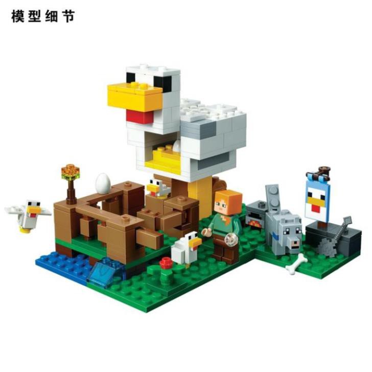 Đồ chơi lắp ráp Lego Bela 10809 Minecraft My World Xếp Mô Hình Minifigures 204 chi tiết.