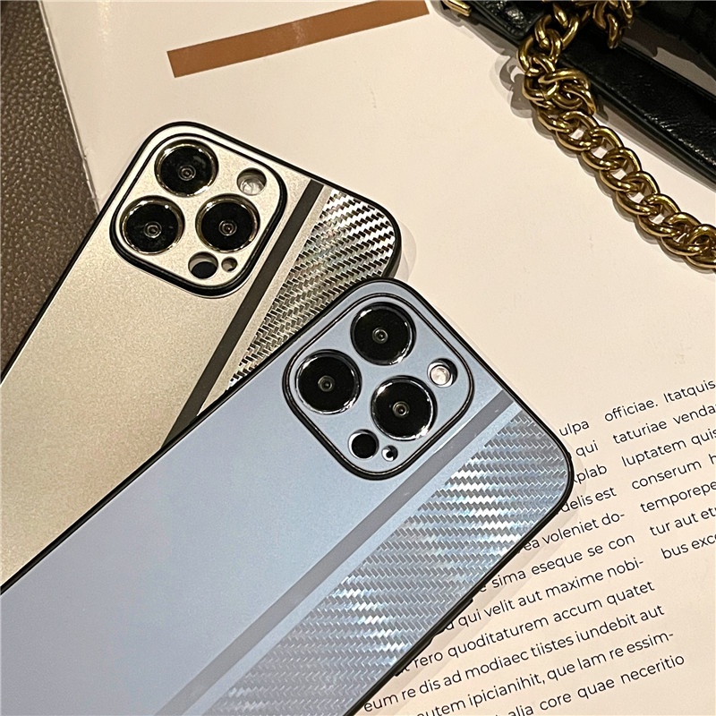 Ốp Điện Thoại Sợi Carbon Chống Sốc Sang Trọng Cho IPhone 13 14 pro MAX13 12 pro MAX 12 pro 14 plus