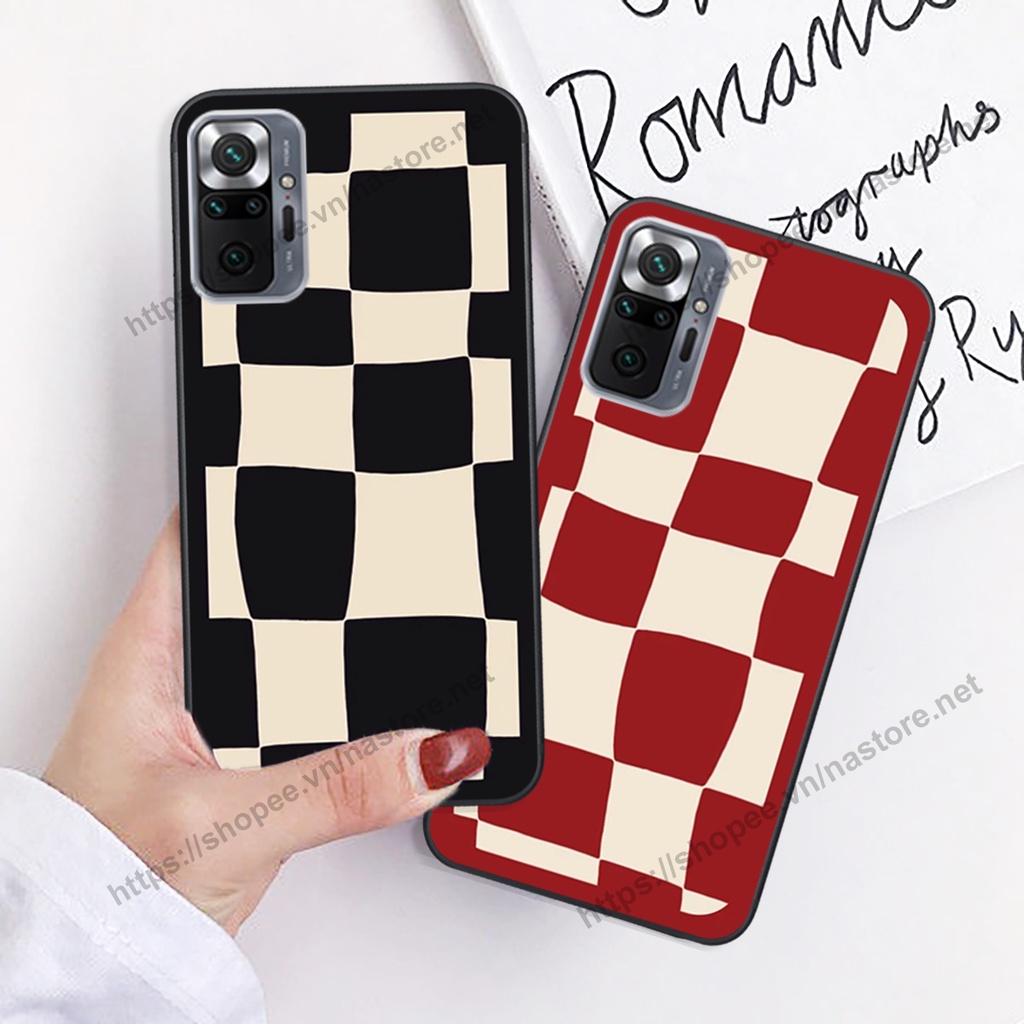 Ốp lưng Xiaomi Redmi 10 / Redmi note 10 4g 5g / Redmi note 10 Pro mặt cười, họa tiết caro đơn giản đẹp cute