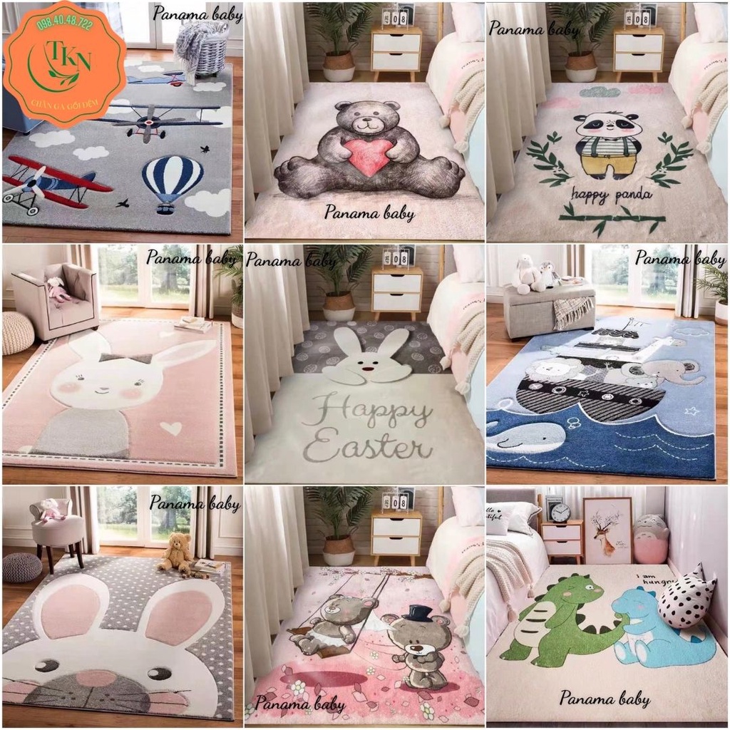 Thảm lông cừu PANAMA BABY 1m6x2m3, Thảm Lông tuyết sữa Mềm Mịn Chống Chơn Trượt Giá Rẻ