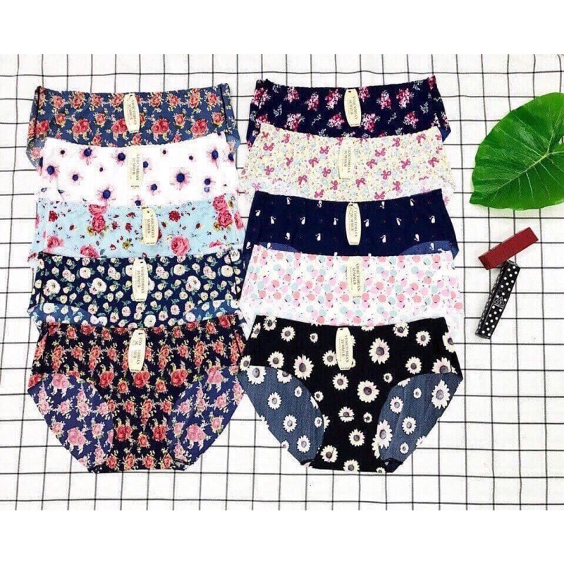 Q99045 Combo 5 Quần Lót Su nữ  40-52kg Quần lót su Không Đường May bđ35