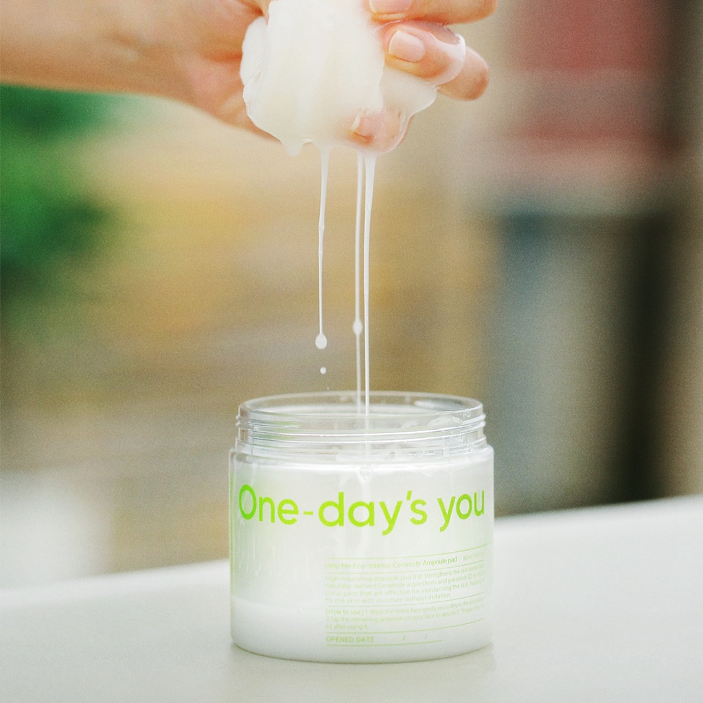 Bông Đắp Toner Dưỡng Ẩm Làm Dịu Da ONE DAY'S YOU Help Me Eco-intense Ceramide Ampoule Pad