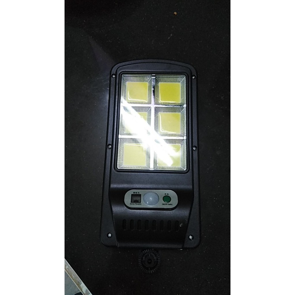 Đèn Năng Lượng Mặt Trời Solar Street Lamp 6 Bóng Led To Cảm Biến Chuyển Động, Kèm Điều Khiển Tắt Bật Từ Xa