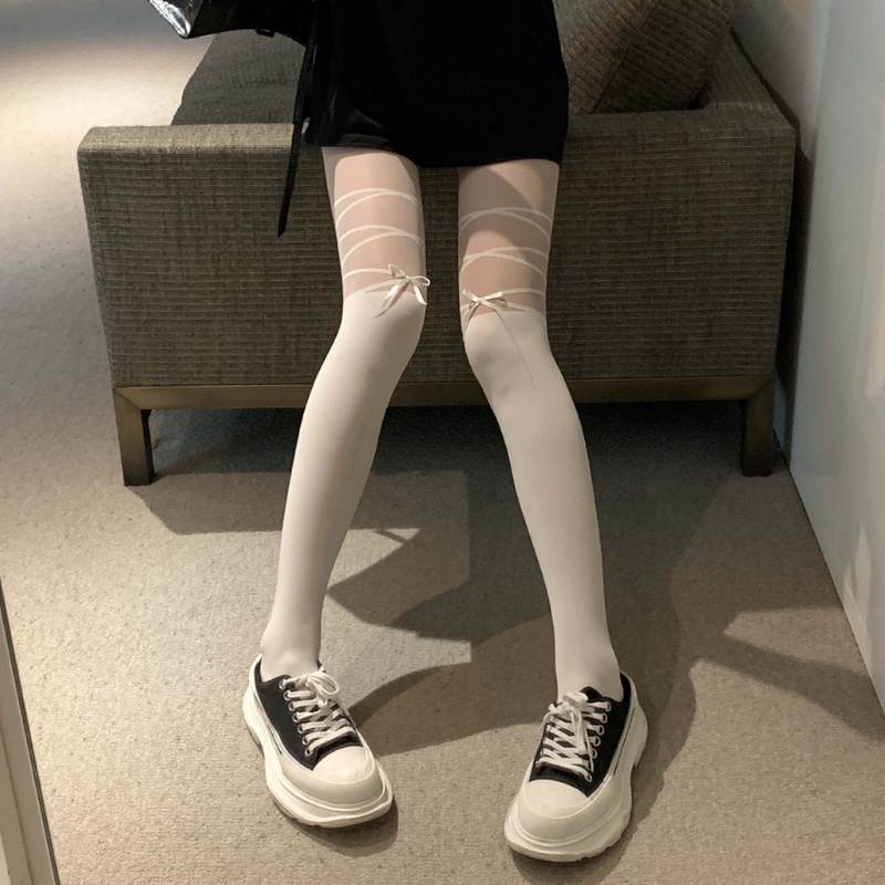 Quần tất đính nơ phong cách lolita thời trang dành cho nữ