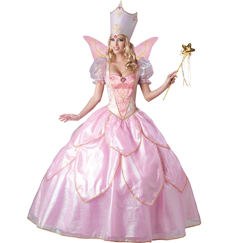 Mới Trang Phục Hóa Trang Halloween Dành Cho Người Lớn Màu Hồng Hoa Văn cosplayELF Phù Hợp Với Cổ Tích Hoàng Hậu Phù Hợp Với Quần Áo Với Váy