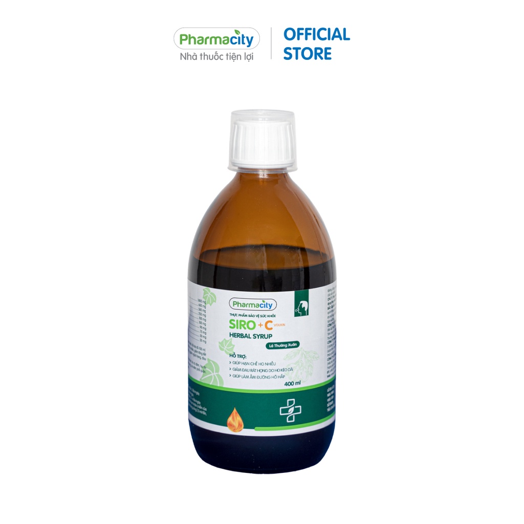 Thực phẩm bảo vệ sức khỏe Pharmacity Herbal Cough Syrup VitC 400ml