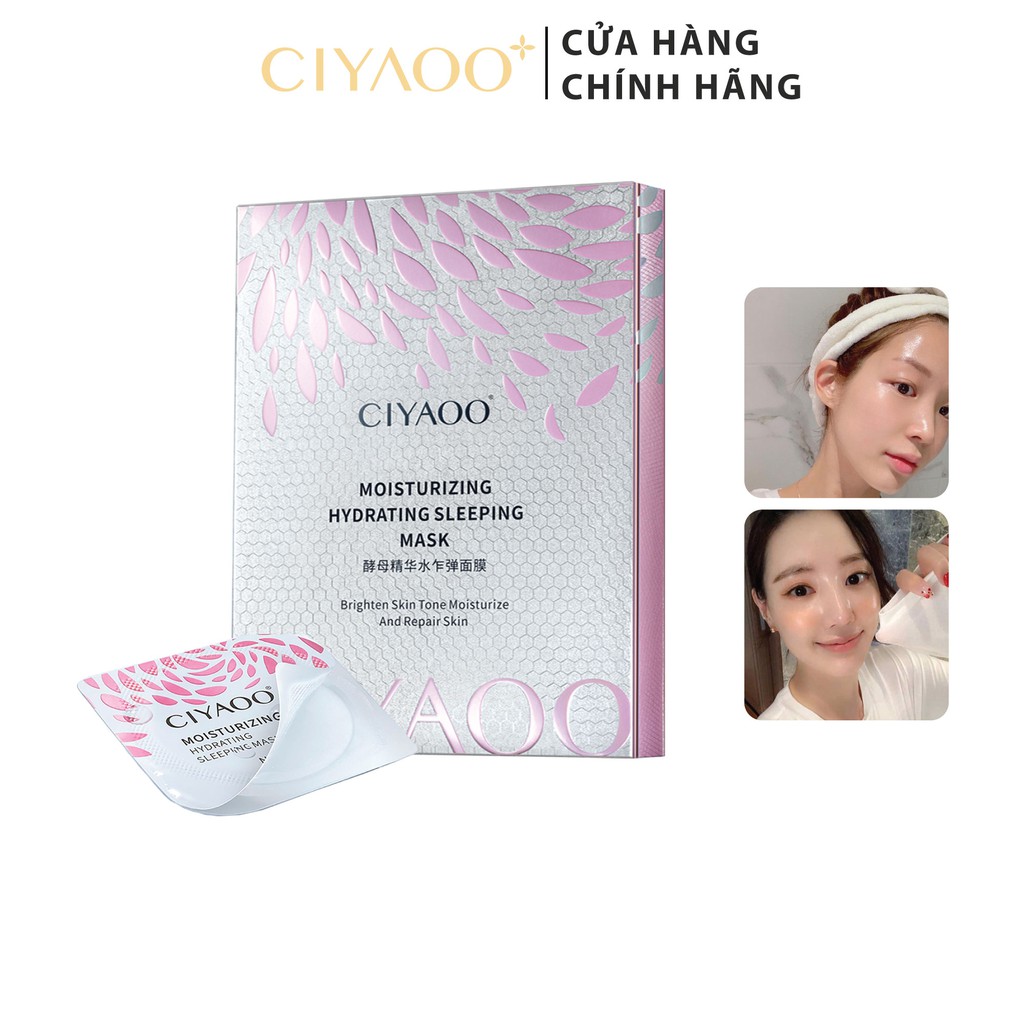 Mặt Nạ Ngủ Nhau Thai Cừu Cấp Dưỡng Ẩm CIYAOO Dưỡng Trắng &amp; Chống Lão Hóa Da (07 Hũ/Hộp)