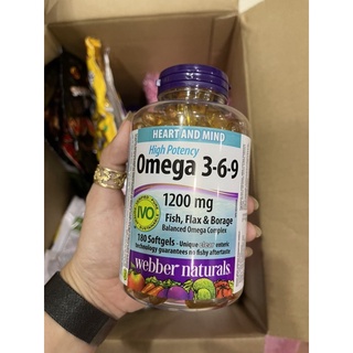 🇨🇦🇨🇦dầu cá o.m.e.g.a 3-6-9 1200mg 180v của webber natural số 1 canada 🇨🇦🇨🇦