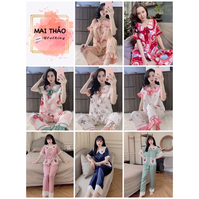 [Sẵn - Ảnh thật] PIJAMA TAY NGẮN QUẦN DÀI 🍓