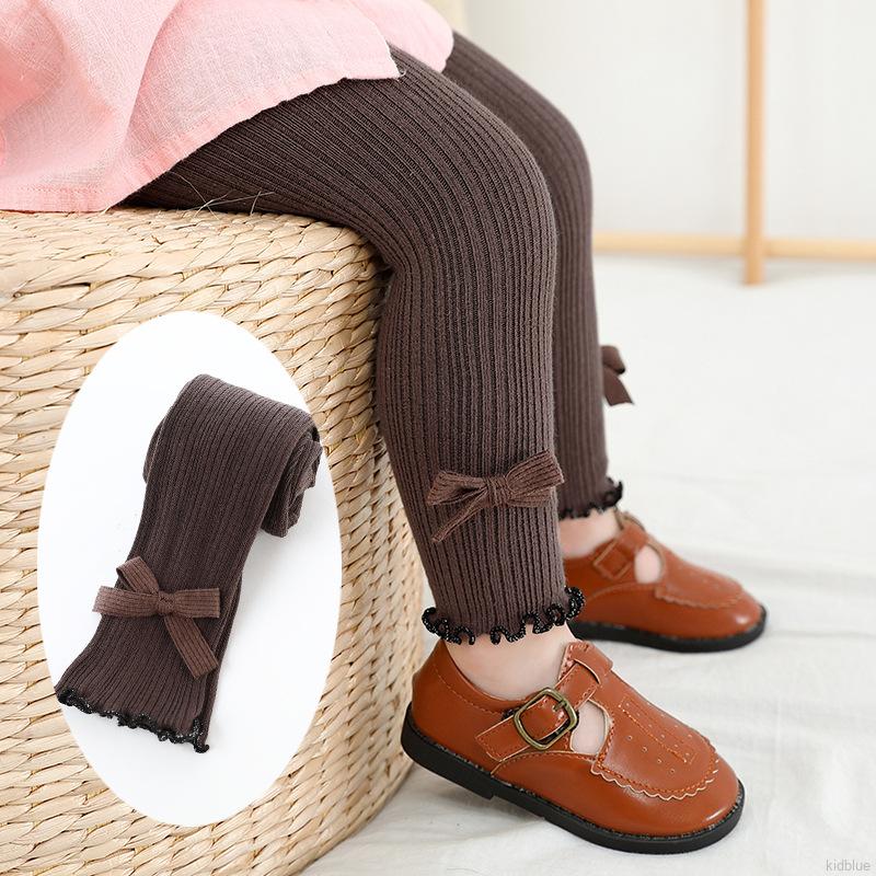 Quần Legging Đính Nơ Xinh Xắn Cho Bé Gái