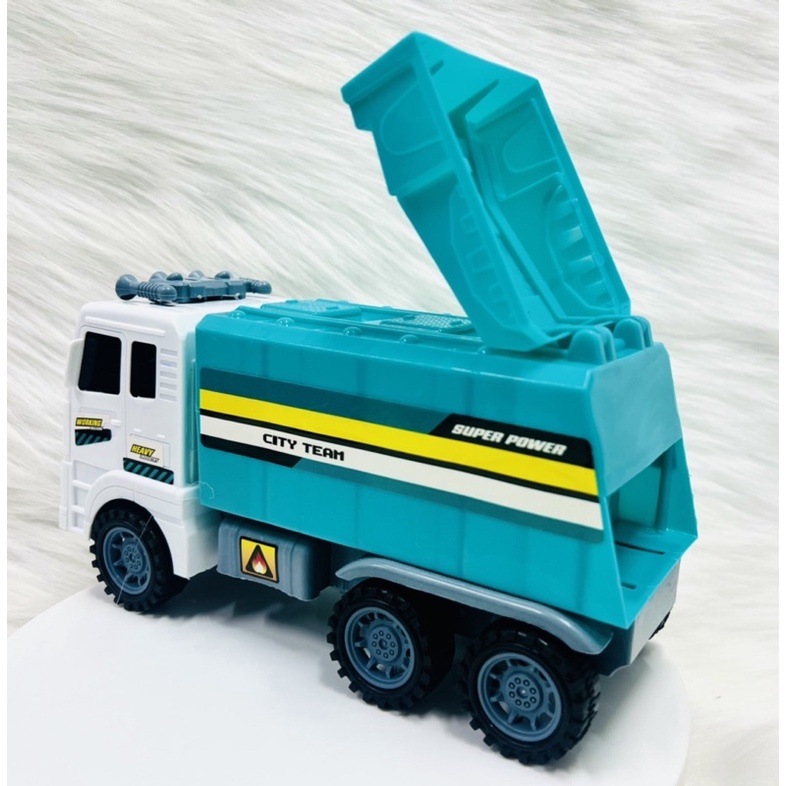Xe Tải Đồ Chơi, Xe Chở Rác Có Nắp Thùng Cỡ Lớn 27cm Cho Bé