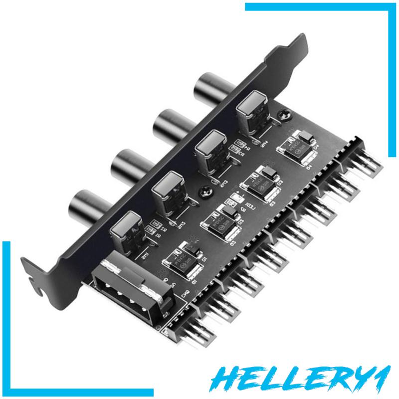 Bộ Chuyển Đổi Quạt Tản Nhiệt 8 Kênh Cho PC / Khung Gầm Máy Tính [Hellery1]