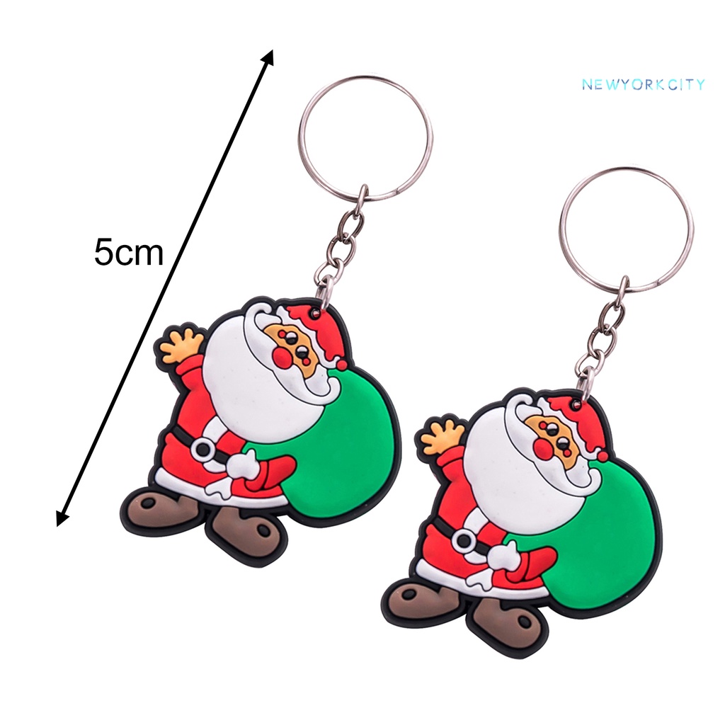 2 Móc Khóa Silicone Hình Ông Già Noel