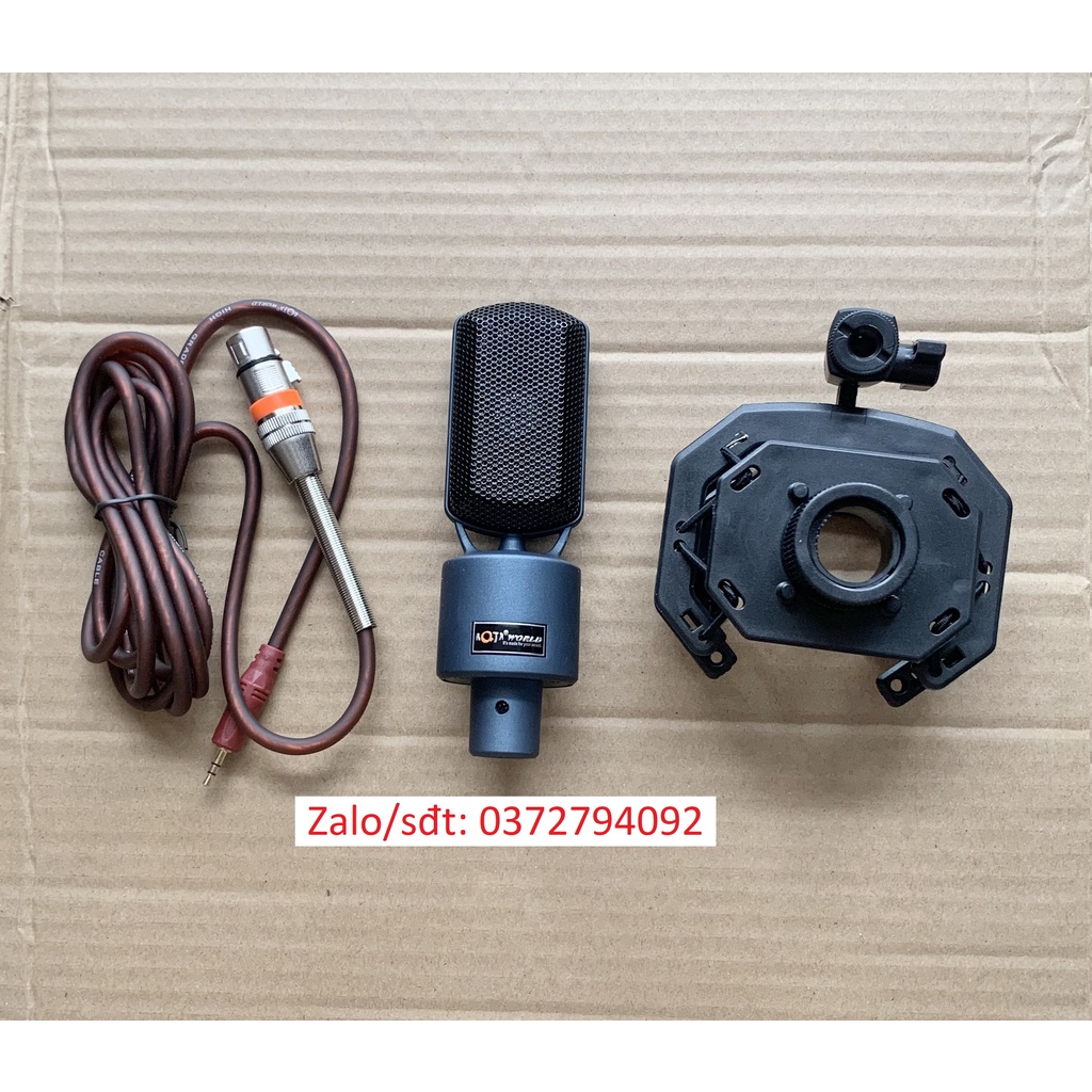 Combo mic livestream karaoke Aqta ALC290 và sound card K300 Plus có bluetooth Auto-tune đi kèm chân màng tai nghe