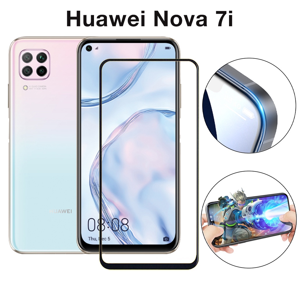 Kính cường lực Huawei Nova 7i full màn cao cấp chống trầy xước màn tặng kèm khăn lau màn hình Kính [9D]
