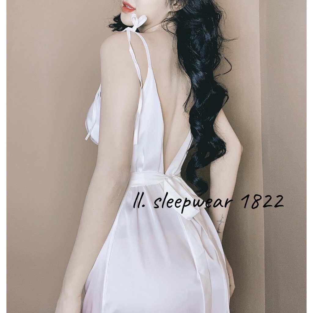 Đầm Ngủ, đồ ngủ, váy ngủ  Nữ 2 dây Sexy lụa satin - latin siêu mát giá sỉ - FREESHIP