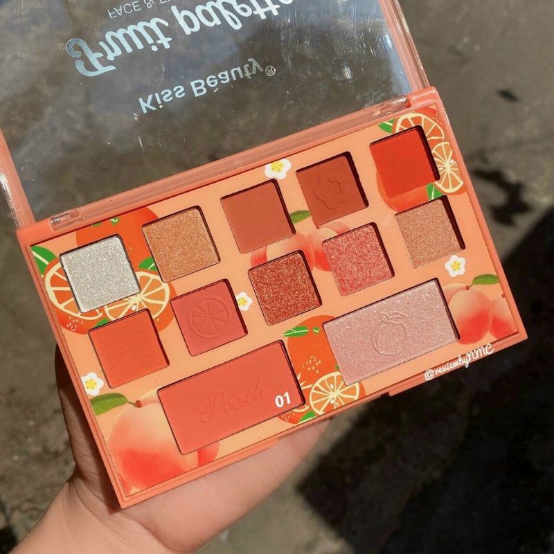 PHẤN MẮT KISS BEAUTY FRUIT PALETTE 12 Ô NỘI ĐỊA TRUNG SIÊU XINH