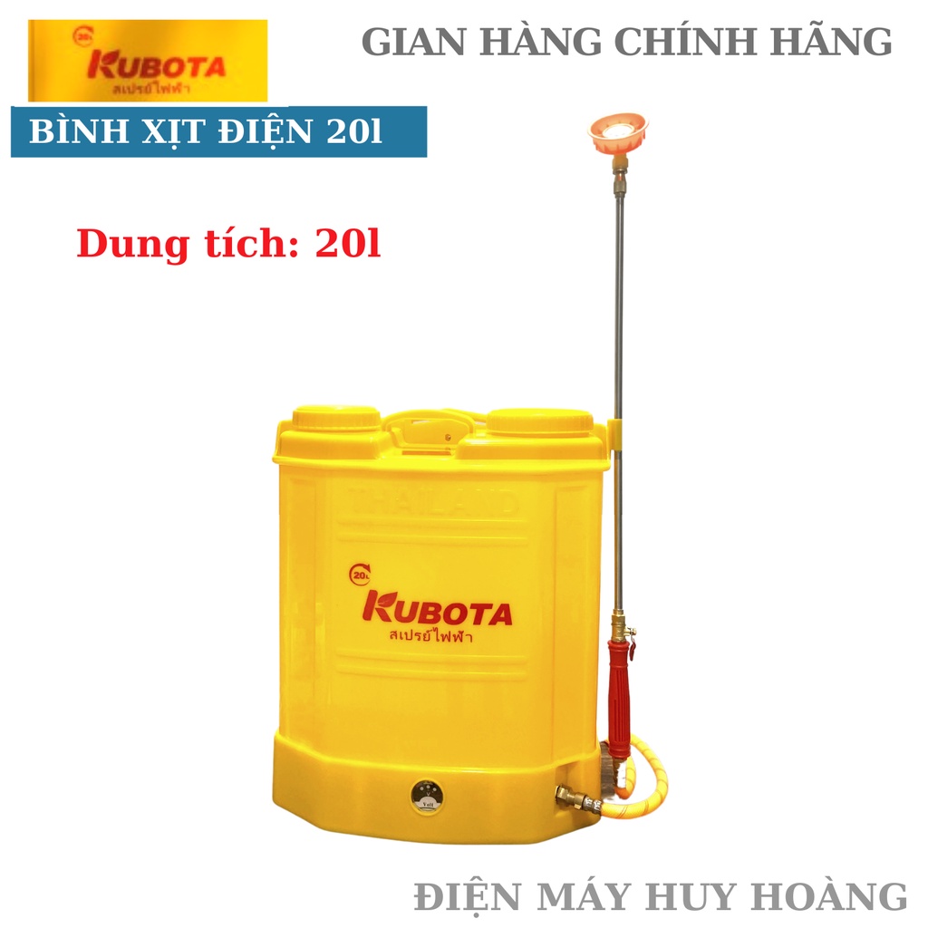 Bình xịt điện Kubota THÁI LAN loại 20l 1 bơm và 2 bơm chính hãng