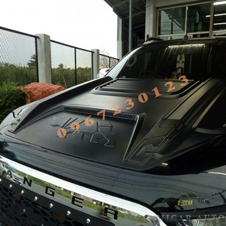 Ốp Nắp Capo FORD RANGER Tê Giác RHINO Mẫu Cao Cấp Thái Lan
