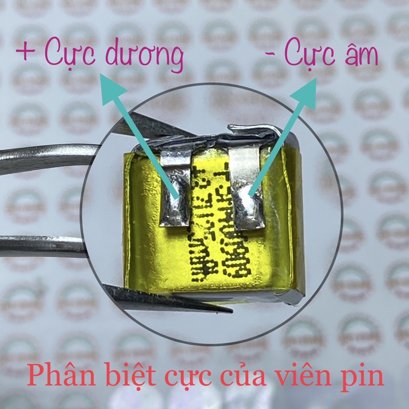 Pin Li-Po 3.7V 400909 25mAh (Lithium Polyme) cho tai nghe Airp 1:1