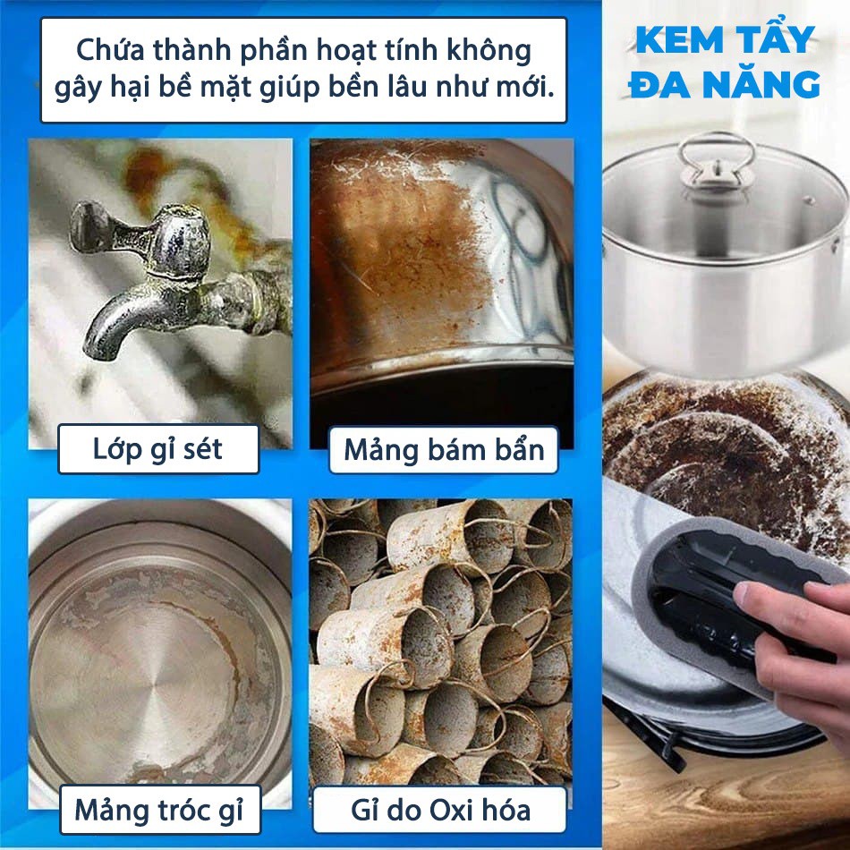 Kem đánh bóng kim loại X2000 Kem tẩy đa năng bột tẩy rửa nhà bếp rỉ sét kim loại Kitchen Cleaner