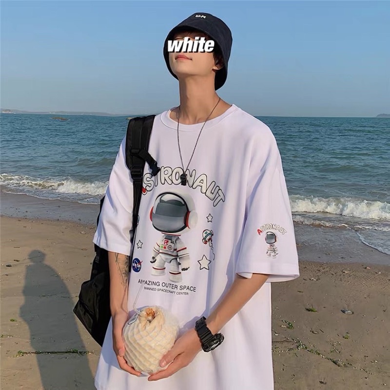 [RẺ VÔ ĐỊCH] Áo thun unisex Astronaut Phi Hành Gia basic form rộng tay lỡ dành cho nam nữ