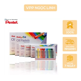 Màu sáp dầu Pentel Oil Pastels PHN12/16/25/36/50 văn phòng phẩm Ngọc Linh