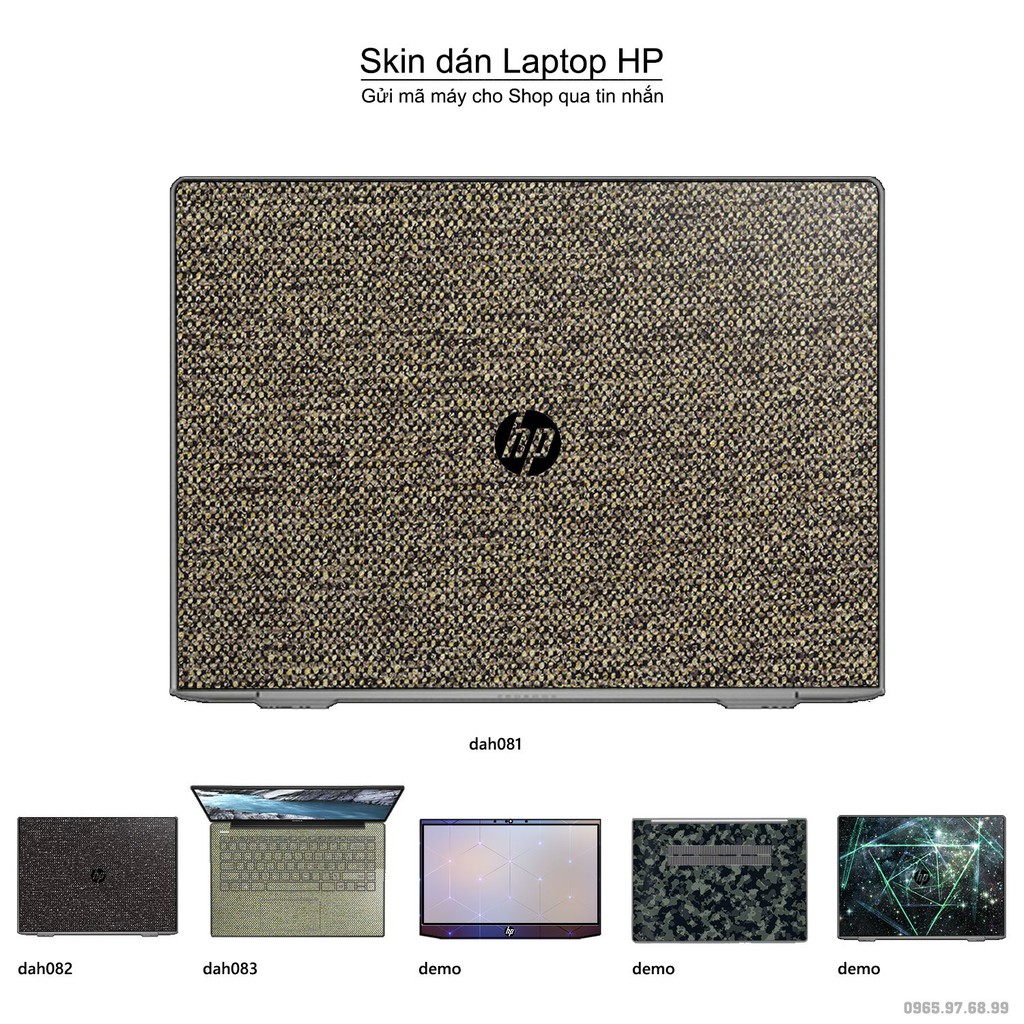 Skin dán Laptop HP in hình vân vải (inbox mã máy cho Shop)