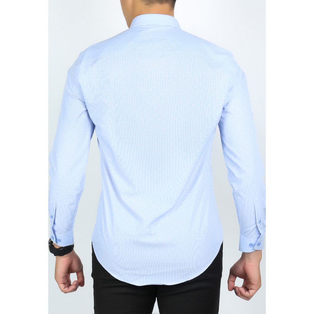 Áo sơ mi dài tay Owen Slimfit màu xanh nhạt họa tiết - AS90025D | BigBuy360 - bigbuy360.vn