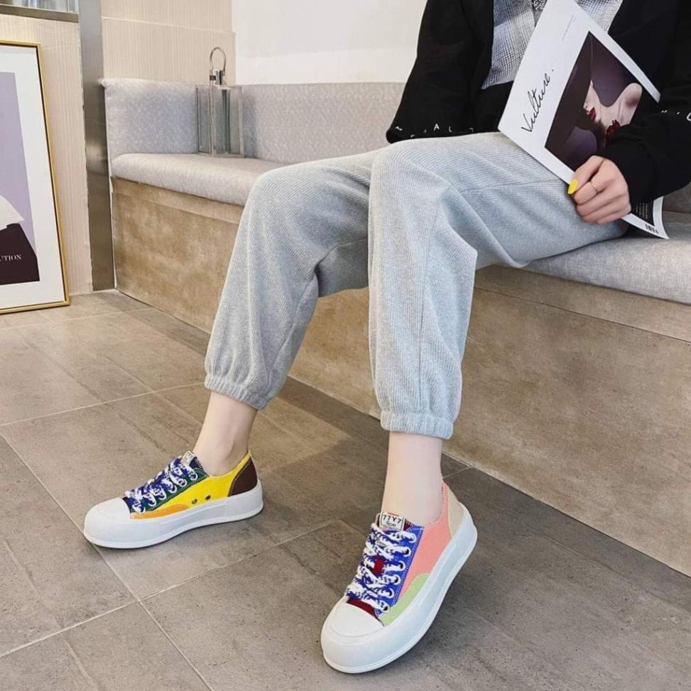 Quần Jogger nữ ống rộng bom gấu chất len tăm dày dặn phong cách Real Fashion