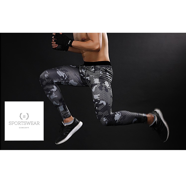 Quần dài tập gym thể thao combat ôm rằn ri Adhemar Sportswear Concept thoải mái khô thoáng đàn hồi kiểu dáng nam tính