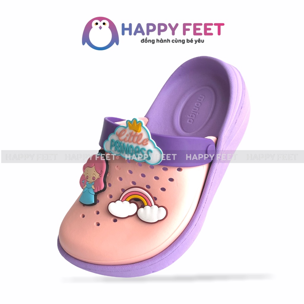 Sục trẻ em chính hãng Monobo Thái Lan siêu êm chống trơn trượt cho bé gái 4-10 tuổi- Happy Feet DN01prin