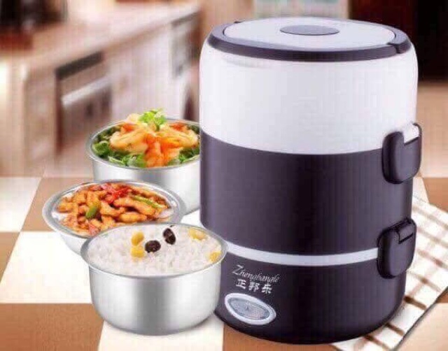 Hộp cơm 3 tầng tự hâm nóng