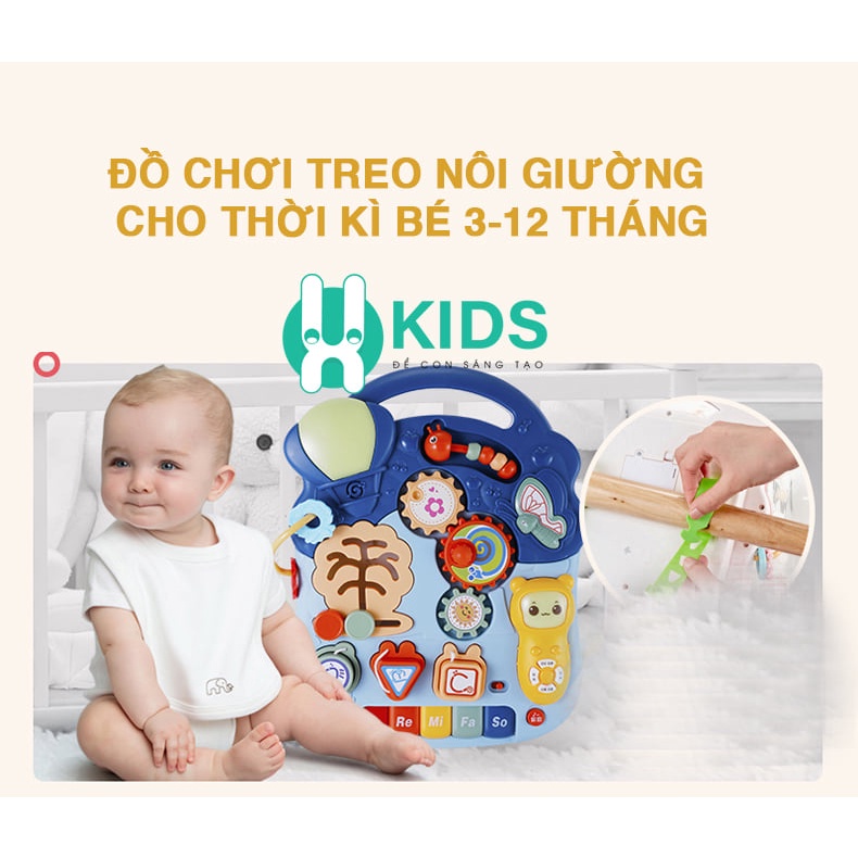 Xe Tập Đi Đa Năng Kèm Đồ Chơi Treo Nôi, Bàn Phát Nhạc Piano Trẻ Em - Xe Đẩy Chống Vòng Kiềng Cho Bé từ 6 Tháng tuổi